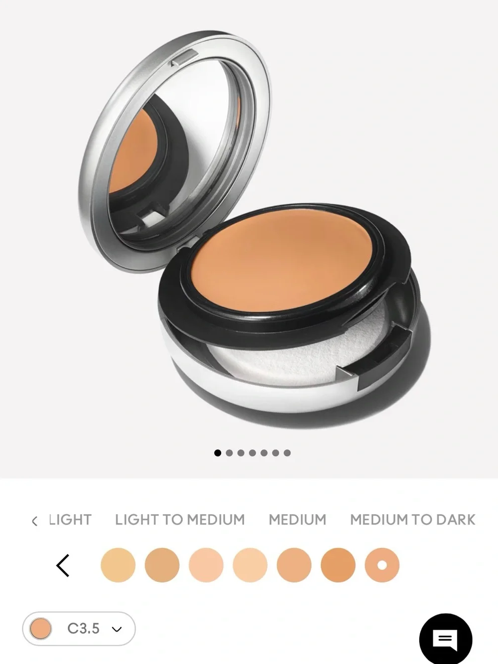 New in Box MAC Studio tech Cream to powder Foundation Compact - Warm Beige (C3.5